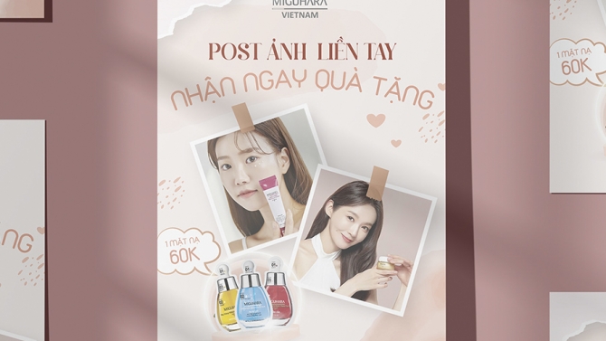 Thiết kế poster mỹ phẩm MYGUHARA - H&Agrave;N QUỐC