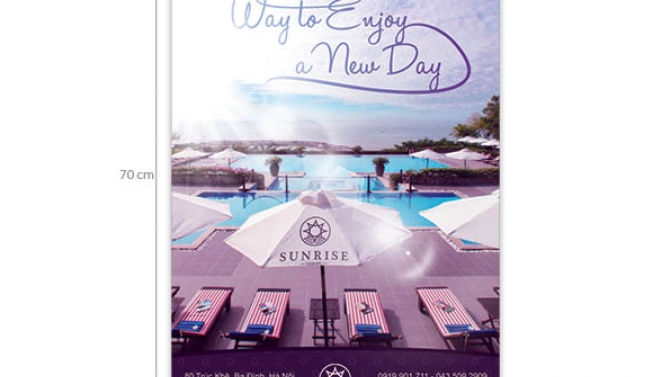Poster thương hi&ecirc;̣u Sunrise resort