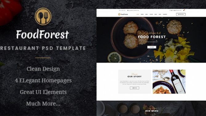Food Forest: website nh&agrave; h&agrave;ng