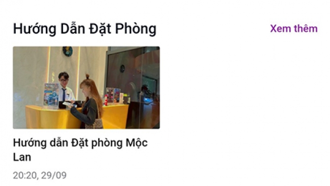 Mộc Lan Hotel - Zalo Mini App