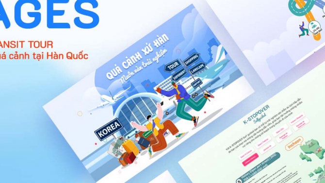 Landing pages Tổng cục du lịch H&agrave;n Quốc
