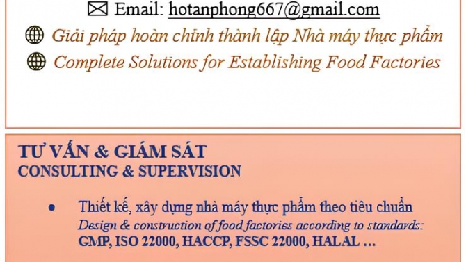 Giải ph&aacute;p ho&agrave;n chỉnh d&agrave;nh cho nh&agrave; m&aacute;y thực phẩm