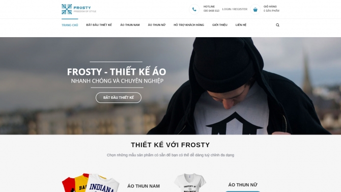 Thiết kế website Frosty.wbc.vn