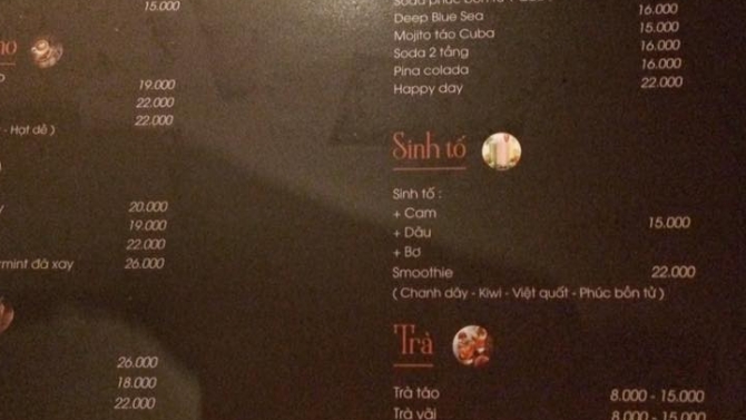 Th&agrave;nh c&ocirc;ng thiết kế menu cafe cho kh&aacute;ch h&agrave;ng