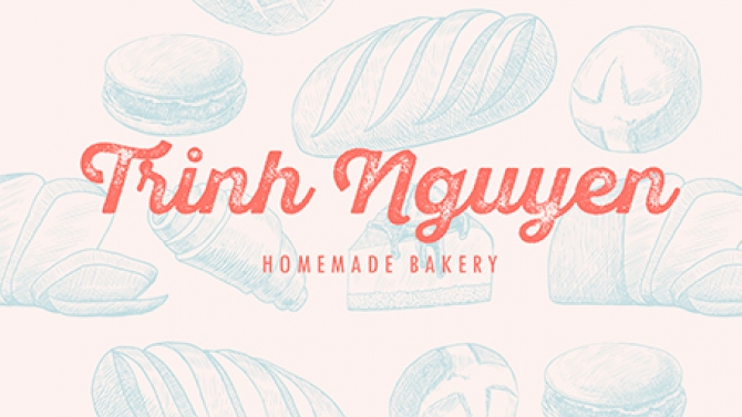 Thiết kế logo cho tiệm b&aacute;nh TRINHNGUYEN