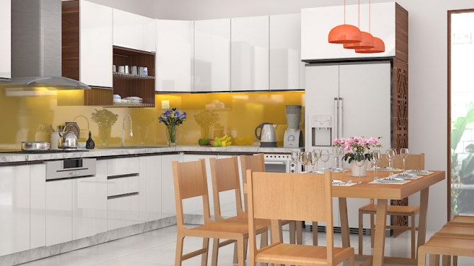 Thiết kế bếp nh&agrave; chị Minh T&acirc;m