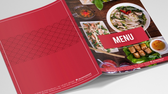 Thiết kế menu nh&agrave; h&agrave;ng