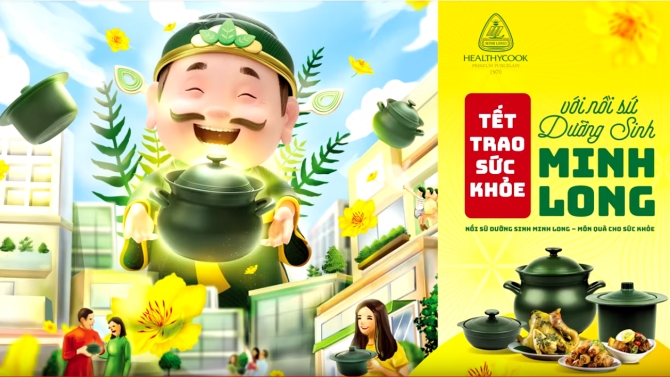 Xử l&yacute; hậu kỳ, kỹ xảo TVC " NỒI SỨ DƯỠNG SINH MINH LONG"