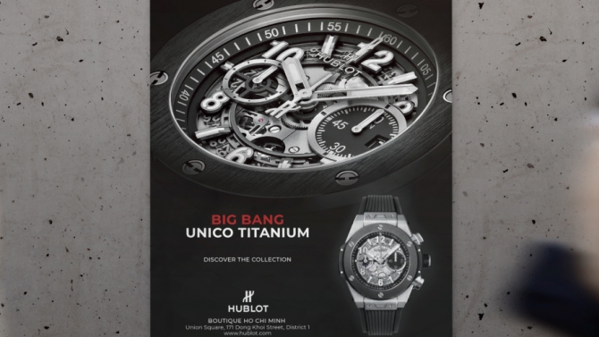 Poster The Bigbang Unico Titanium of Hublot