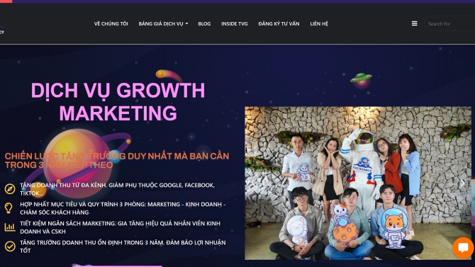 Thiết kế landingpage cho TVG