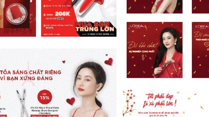 Thiết kế banner quảng c&aacute;o L'or&eacute;al