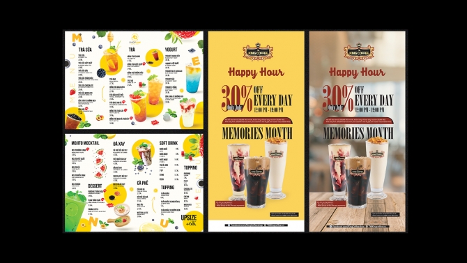 Menu, standee