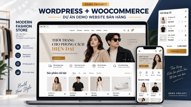 Website b&aacute;n h&agrave;ng thời trang WordPress & WooCommerce &ndash; Dự &aacute;n Demo