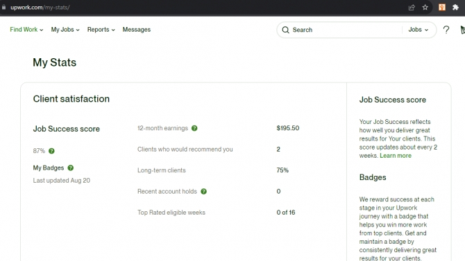 Upwork Customers Testimonial