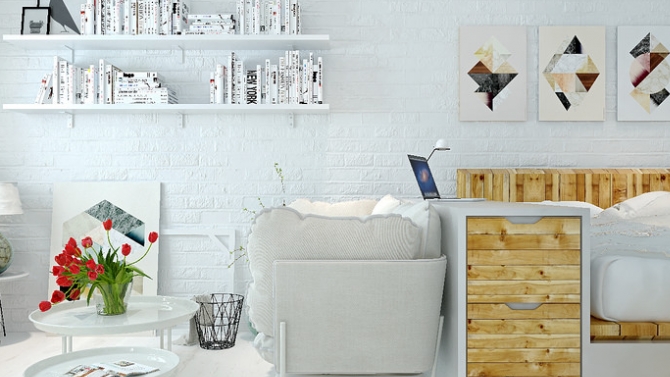 Nội thất căn hộ Scandinavian 50m2