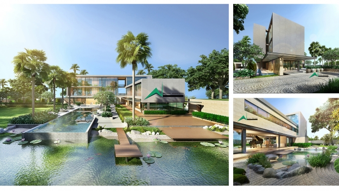 Render Villa Water