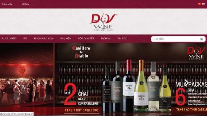 Website Sản Phẩm Rượu