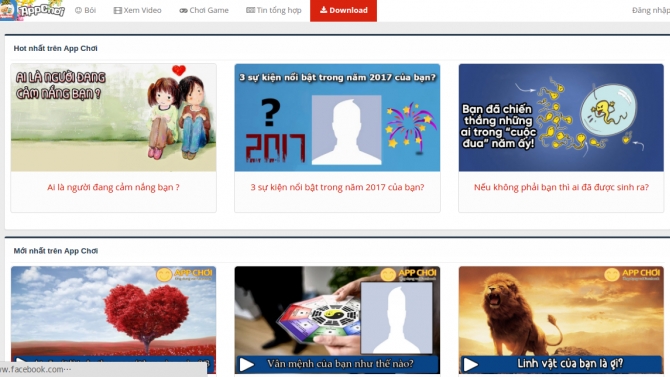 Thiết kế website appchoi.com