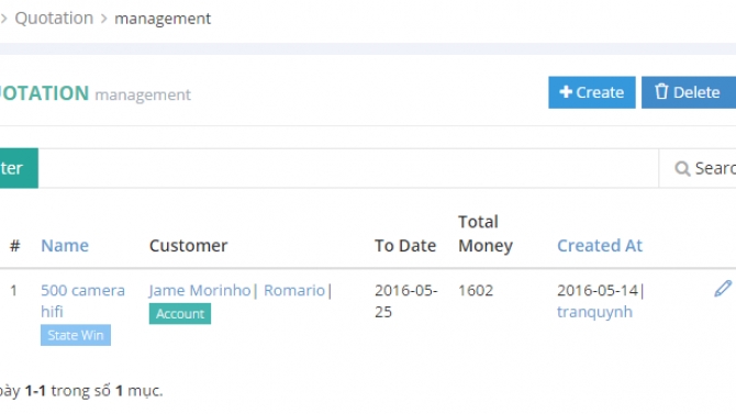 CRM web application