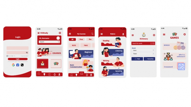 UI APP MOBILE: VUStudy