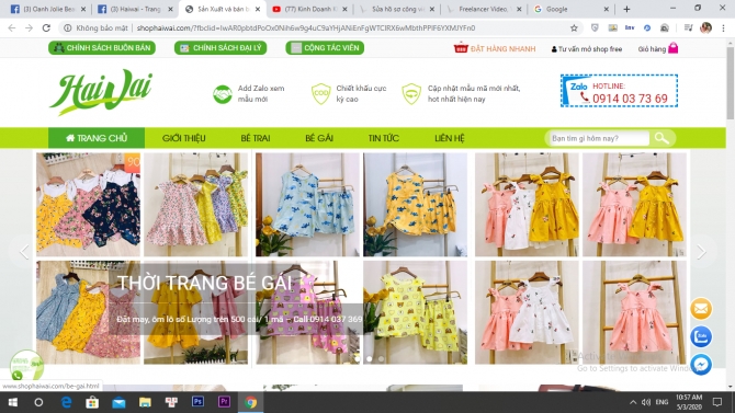 T&ocirc;i đ&atilde; l&agrave;m web cho c&aacute;c shop thời trang, l&agrave;m ladingpage cho sản phẩm