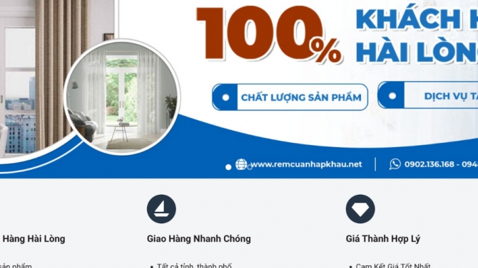 Thiết kế Landing Page lĩnh vực R&egrave;m Cửa