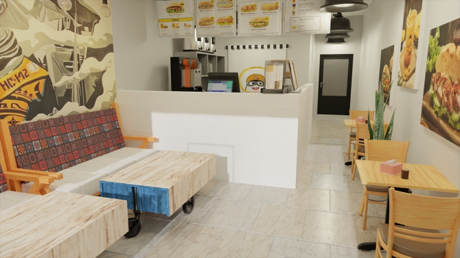Thiết kế nội thất cửa h&agrave;ng