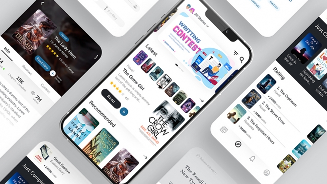 Mobile UI App - App đọc truyện, tiểu thuyết