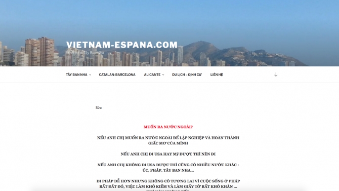 Thiết kế website vietnam-espana.com
