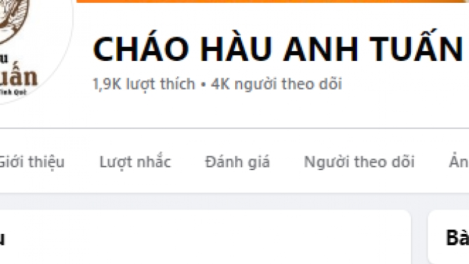 Quản l&iacute; Fanpage Ch&aacute;o H&agrave;u Anh Tuấn - 2 th&aacute;ng