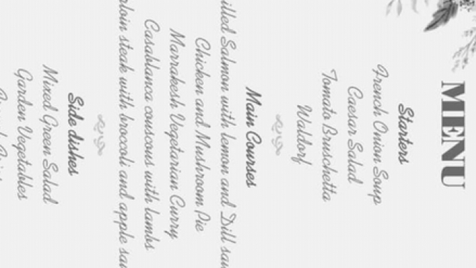 Thiết kế menu qu&aacute;n ăn