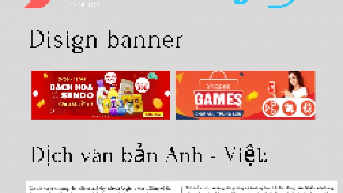 Thiết kế logo ( đơn giản, đa dạng) dịch thuật t&agrave;i liệu