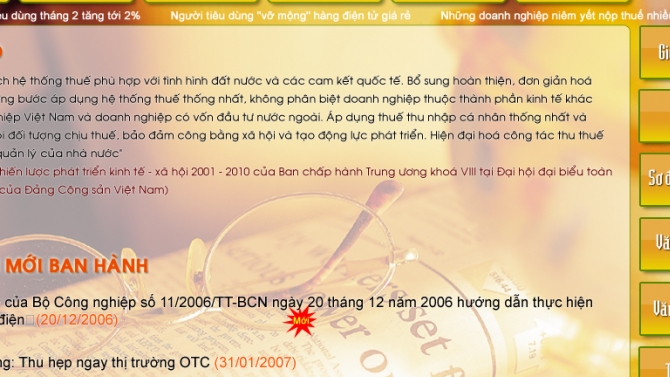 Hệ thống Tra cứu th&ocirc;ng tin ng&agrave;nh thuế