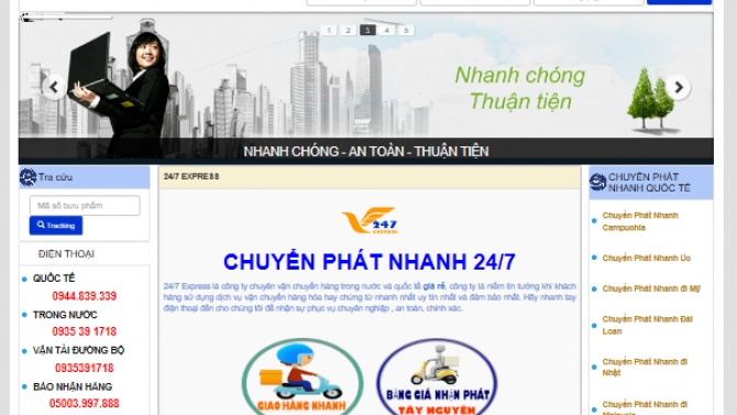 Dựng website chuyển ph&aacute;t nhanh 247 daklak