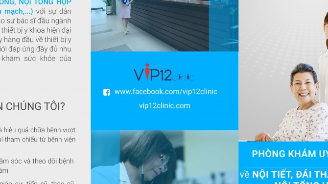 Thiết kế Brochure ph&ograve;ng kh&aacute;m Vip12