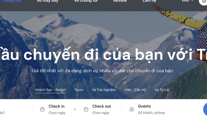 Thiết kế website travip.vn