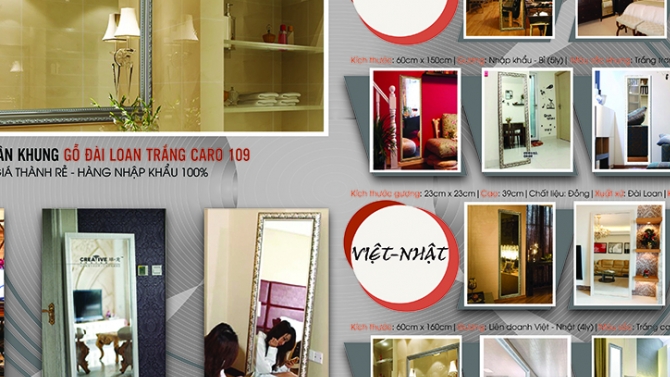 Thiết kế flyer cho sản phẩm gương soi