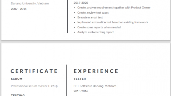 Senior tester