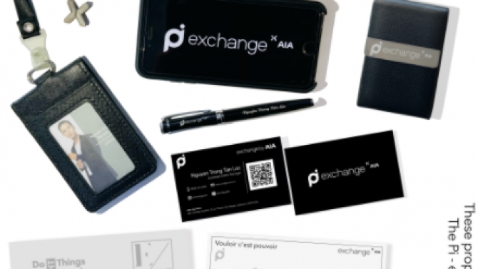 Nhận diện thương hiệu của The Pi - exchange x AIA