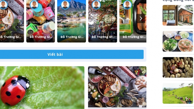 X&acirc;y dựng website mạng x&atilde; hội review XUNAUTRIP.COM