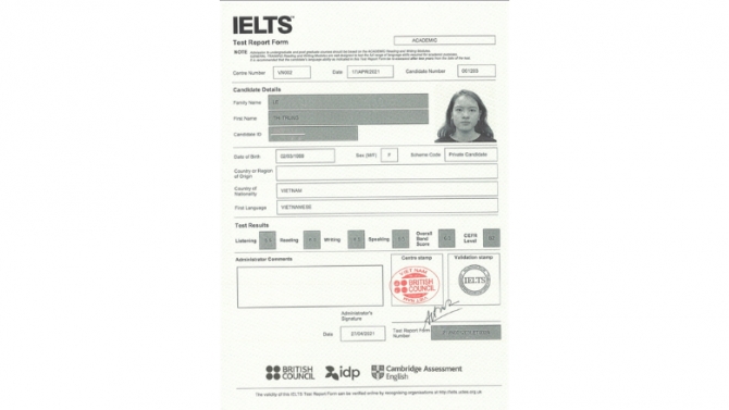 Chứng chỉ IELTS