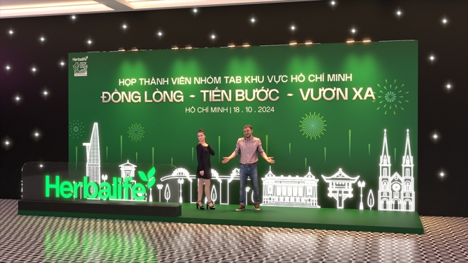 Thiết kế photobooth cho sự kiện của Herbalife