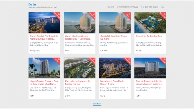 Website tin tức bất động sản