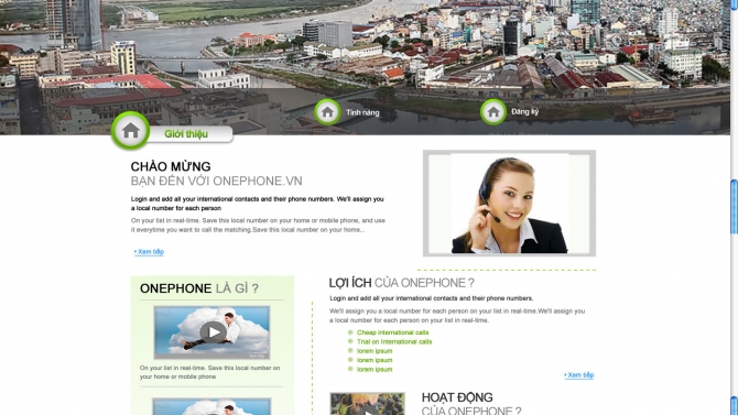 Thiết kế Website Onephone , Tigo