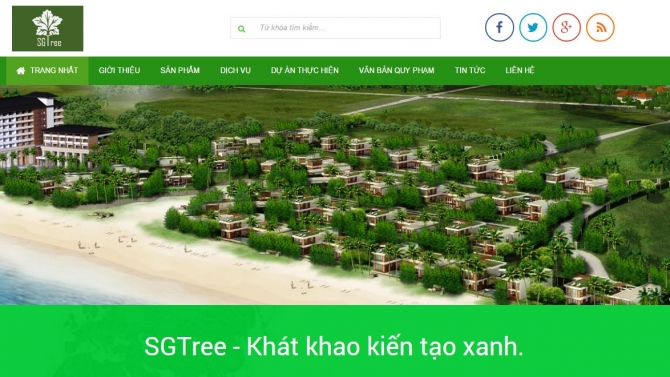 Thiết kế website C&ocirc;ng ty c&acirc;y xanh S&agrave;i G&ograve;n