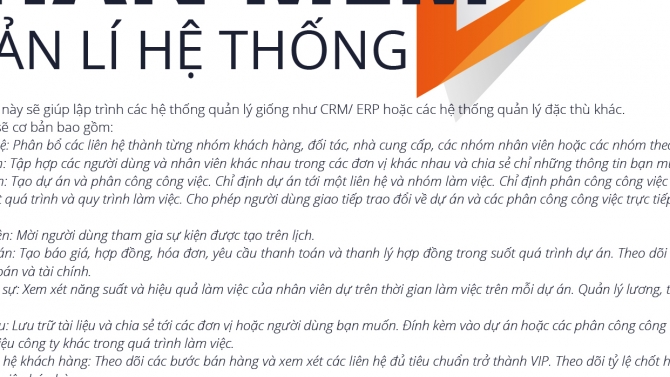 PHẦN MỀM QUẢN L&Yacute; HỆ THỐNG