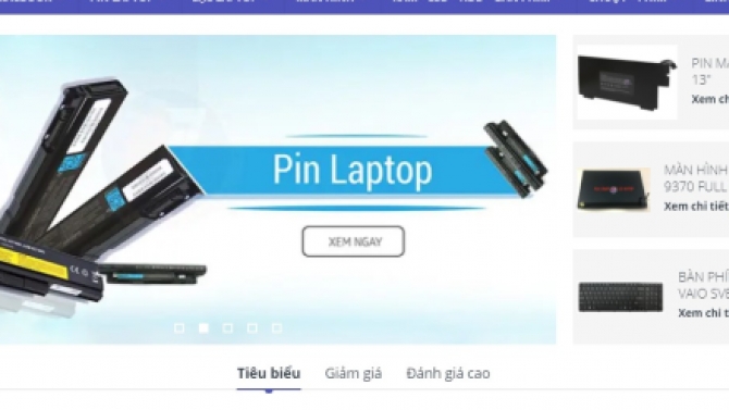 Website b&aacute;n h&agrave;ng pada.vn