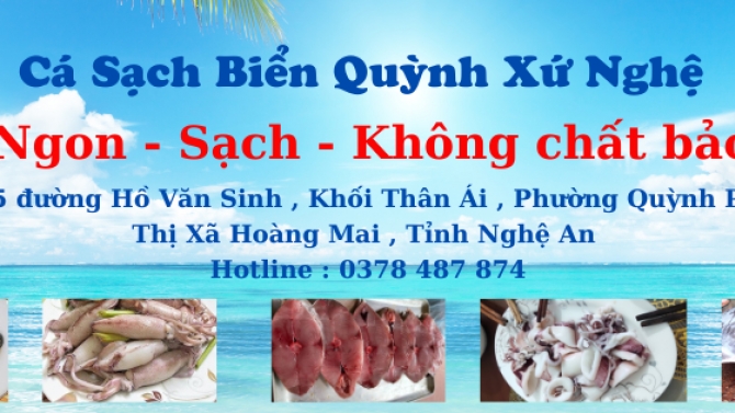 Thiết kế banner cửa h&agrave;ng hải sản