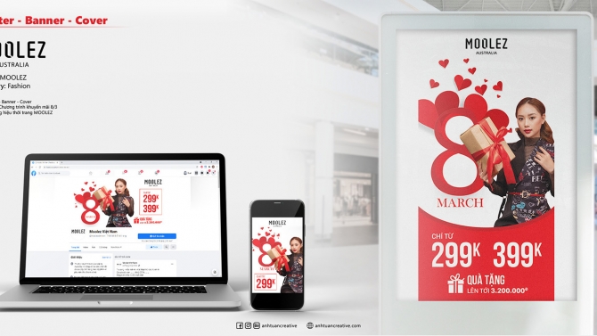 Thiết kế Poster cho Cty thời trang Moolez