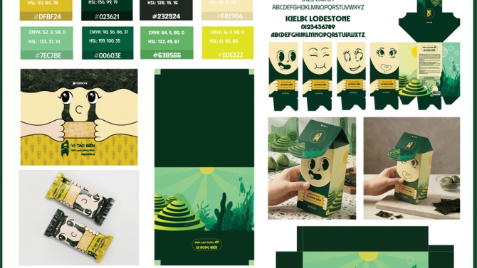 Bao b&igrave; b&aacute;nh gạo nướng An vị rong biển